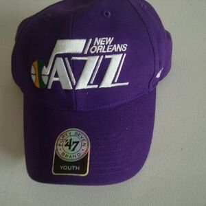 UTAH JAZZ YOUTH KIDS 47 HAT CAP VINTAGE 00S Y2K M4